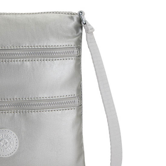 Kipling Keiko Metallic Crossbody Mini Tassen Zilver | BE 1333JP